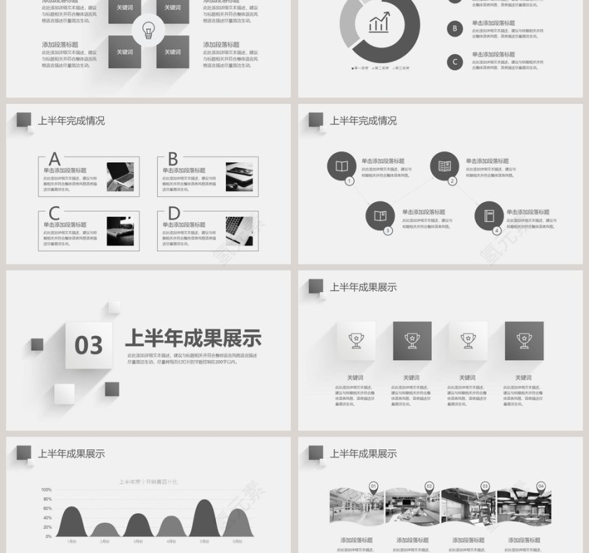 企业上半年工作总结汇报PPT第3张