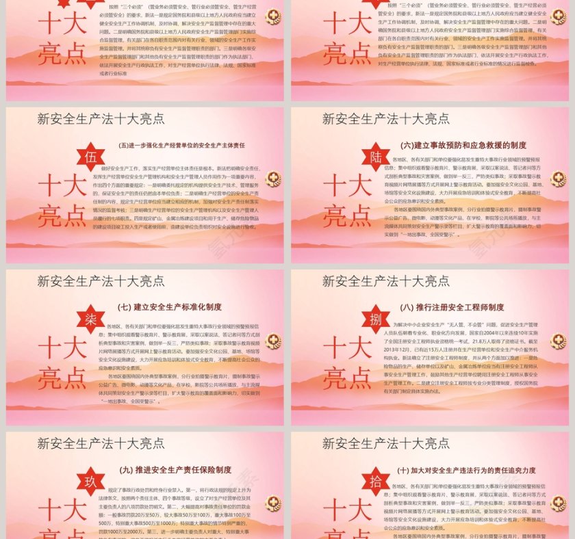 红色安全生产生命至上安全生产ppt...第6张