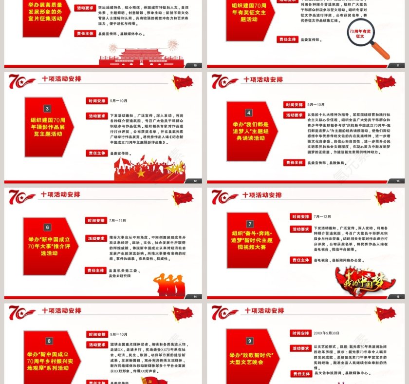 建国70周年活动策划方案ppt第3张