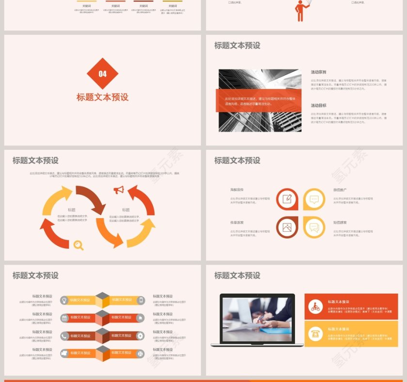 橙色简约商业融资计划书PPT模板第4张