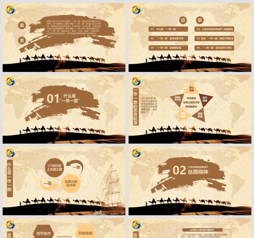 丝绸之路一带一路商业计划书PPT第2张