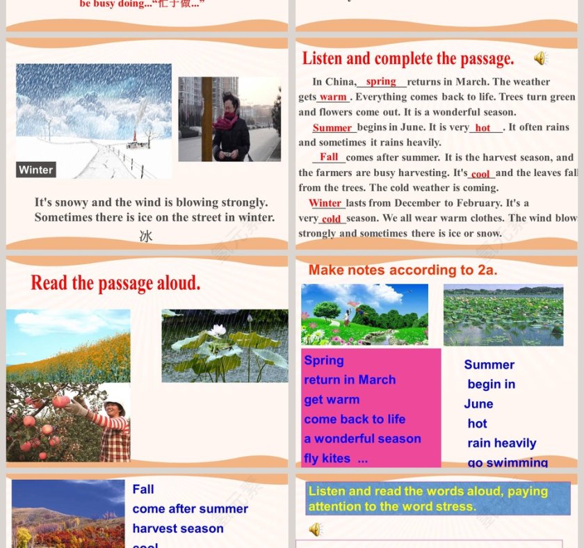 Unit8 Topic 1-How is the weather in winter教学ppt课件第4张