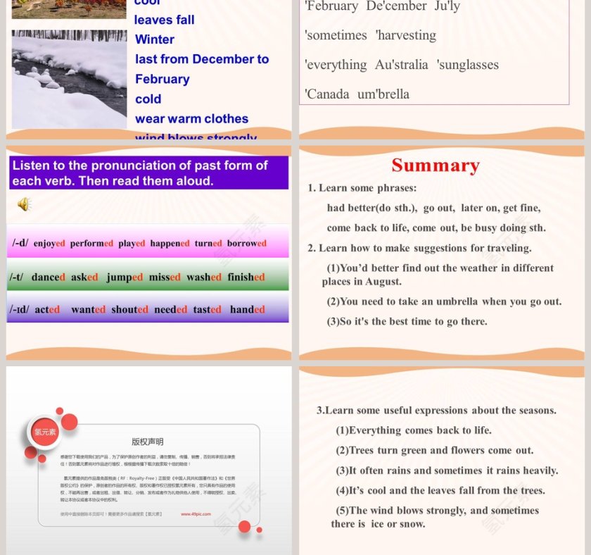 Unit8 Topic 1-How is the weather in winter教学ppt课件第5张