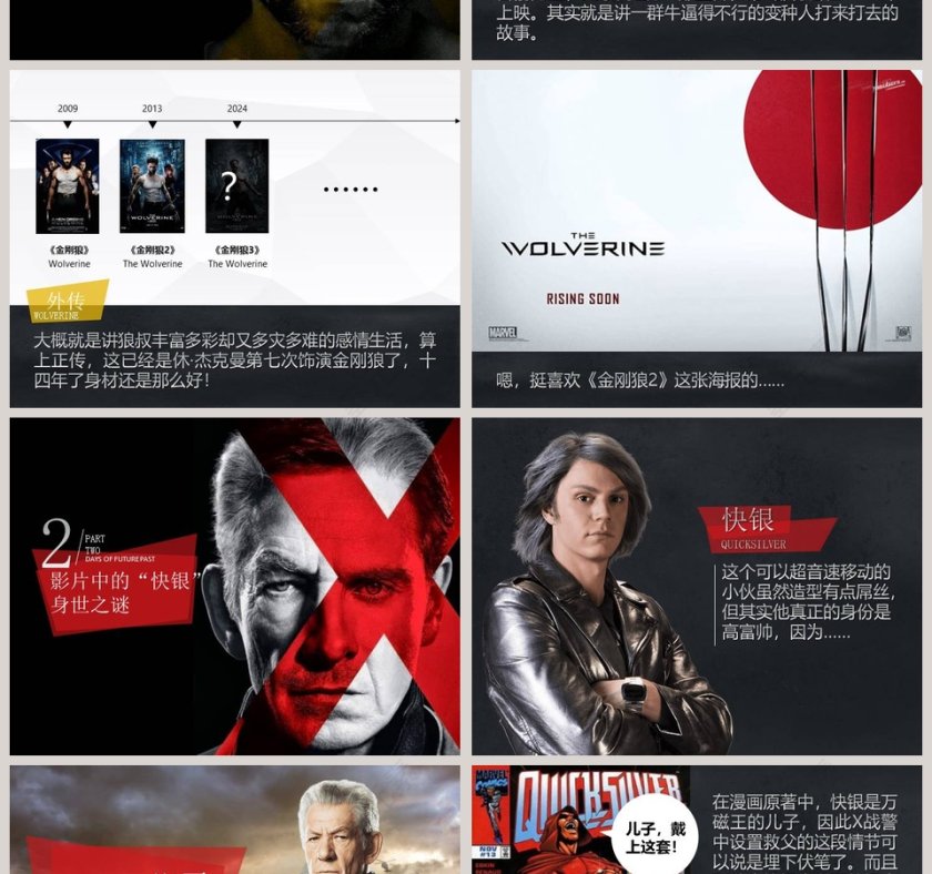 你可能不知道的X战警动作电影PPT模板第2张