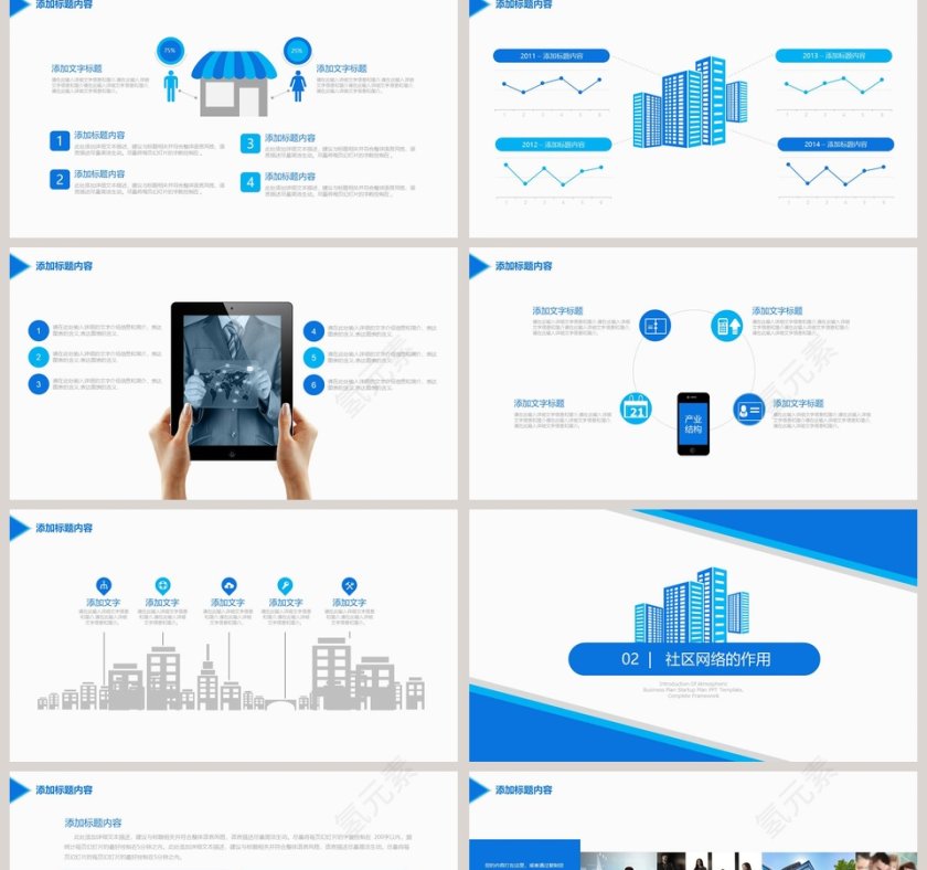 社区网络+互联网营销市场调查报告ppt模板第2张