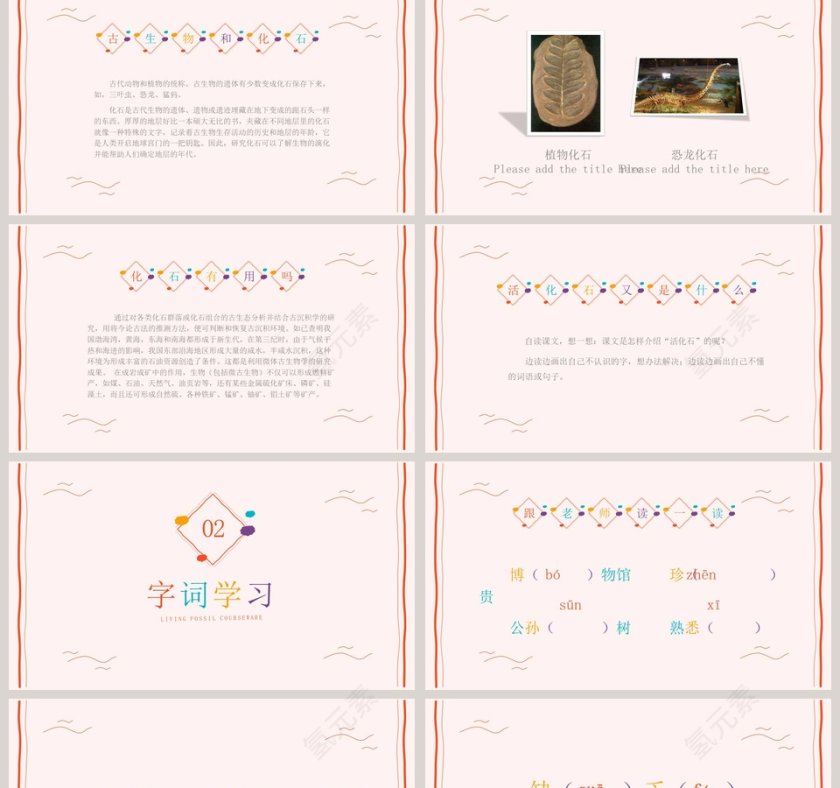 古生物和化石读书分享会说课ppt课件第2张