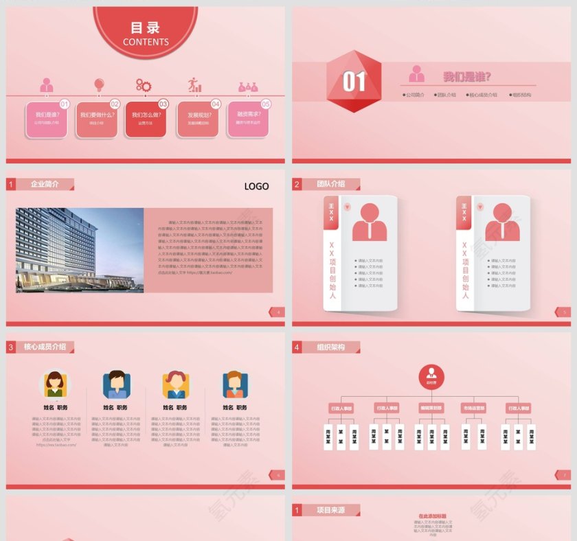 完整框架创业商业计划书PPT模板第2张