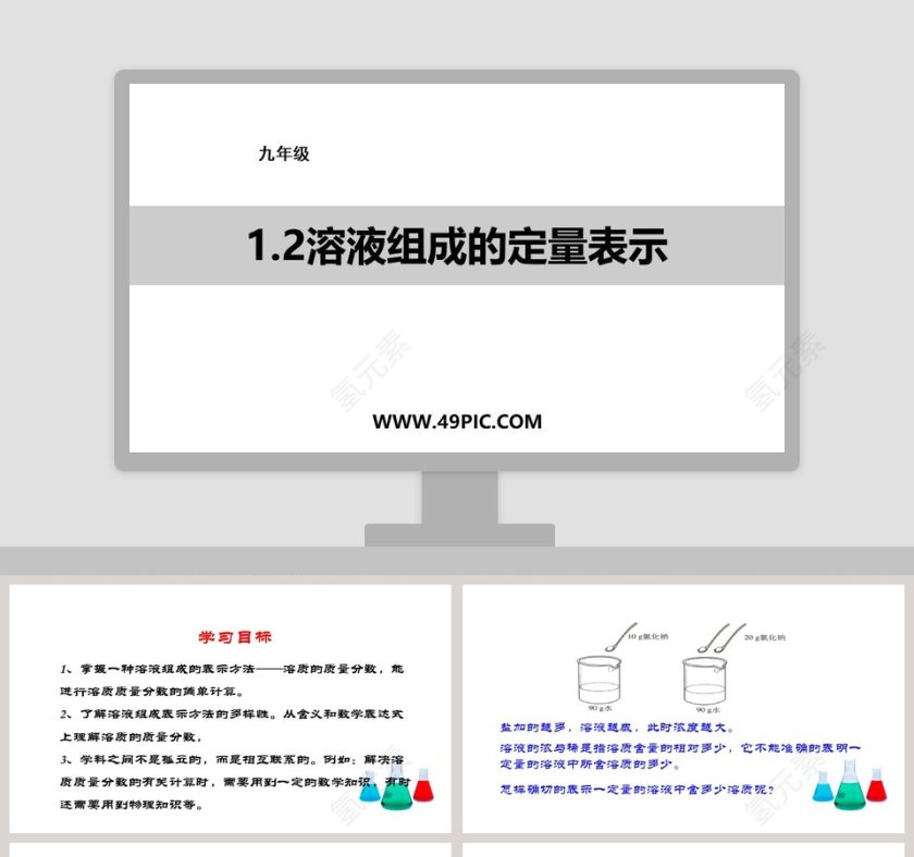 溶液组成的定量表示-九年级教学ppt课件第1张