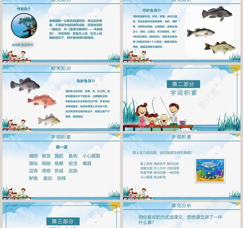 鲁教版小学四年级钓鱼的启示语文课件PPT第2张