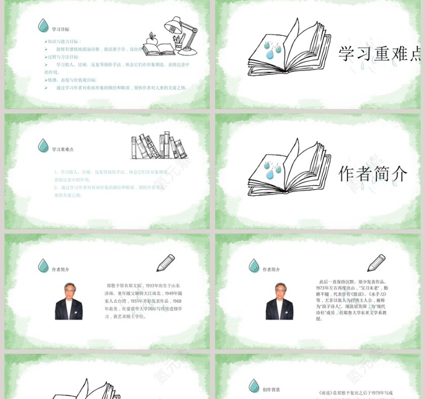 初中语文课件PPT《雨说》   第2张