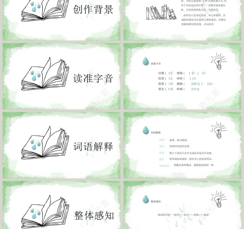 初中语文课件PPT《雨说》   第3张