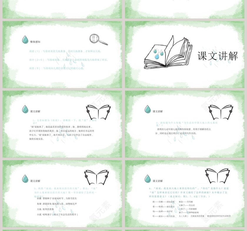 初中语文课件PPT《雨说》   第4张