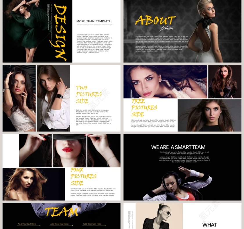 欧美英伦风时尚商业计划书PPT模板第2张