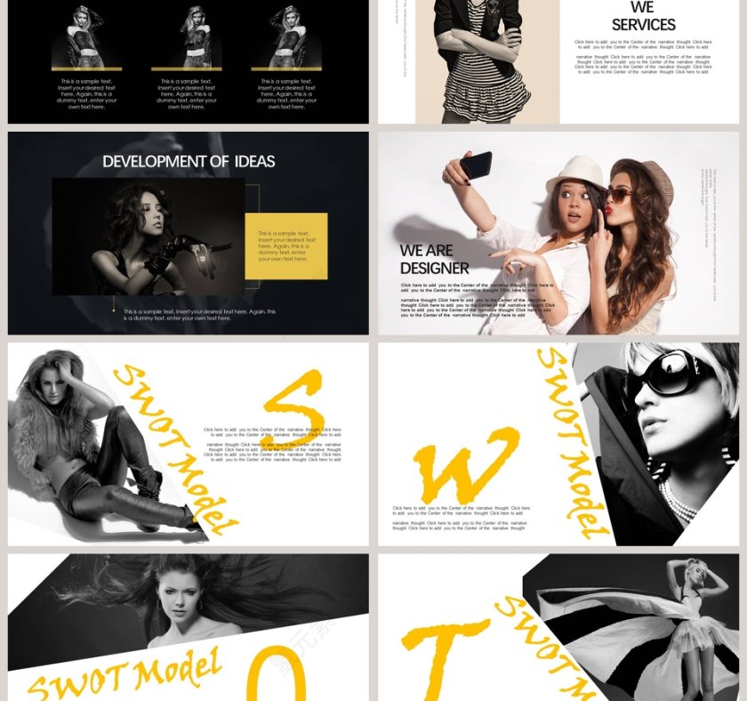 欧美英伦风时尚商业计划书PPT模板第3张