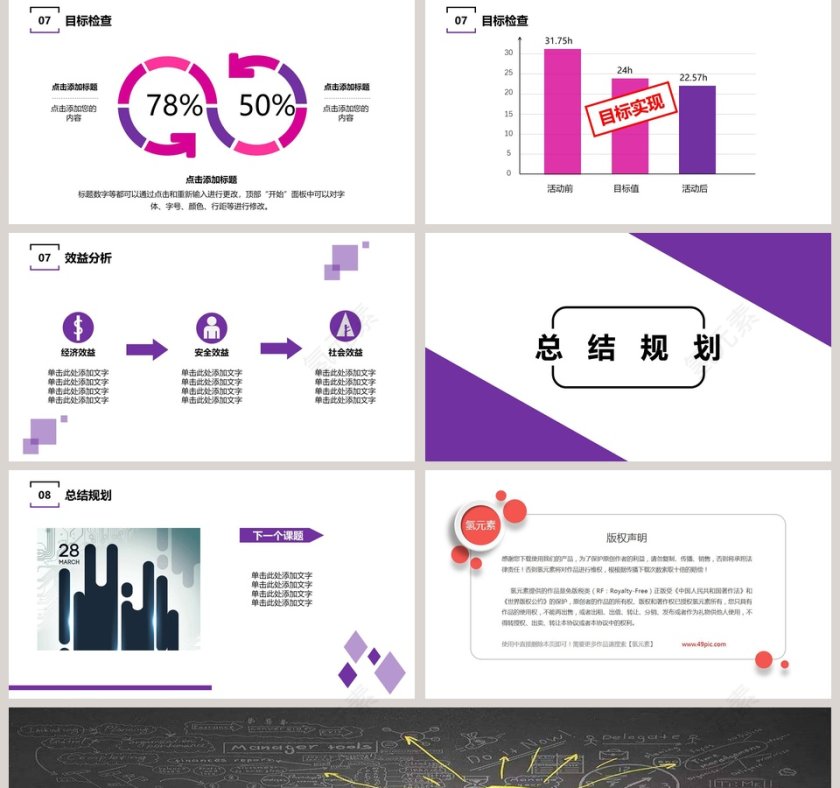 小组项目进度报告PPT模板第5张