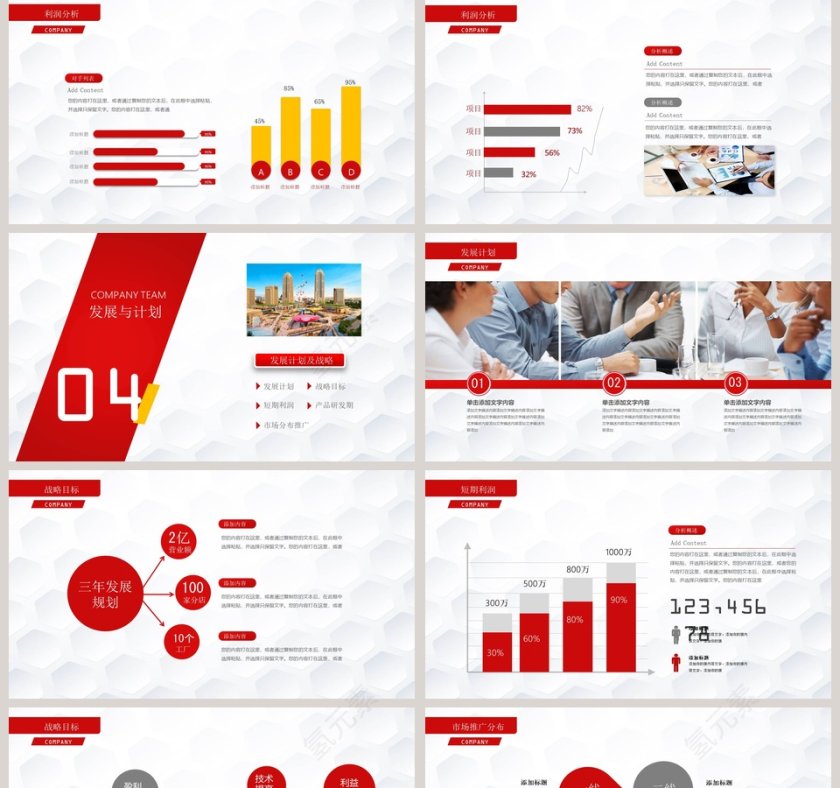 商务工作汇报总结PPT模板第5张