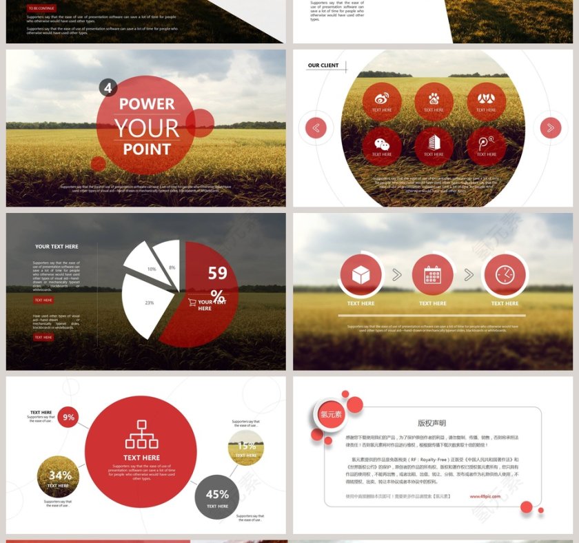  欧美经典商务时尚工作总结PPT模板   第4张