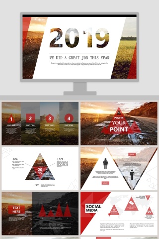  欧美经典商务时尚工作总结PPT模板   