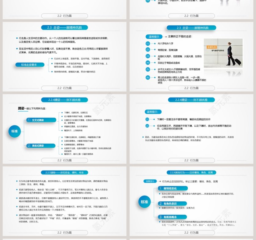 简约清新商务礼仪培训PPT模板第4张