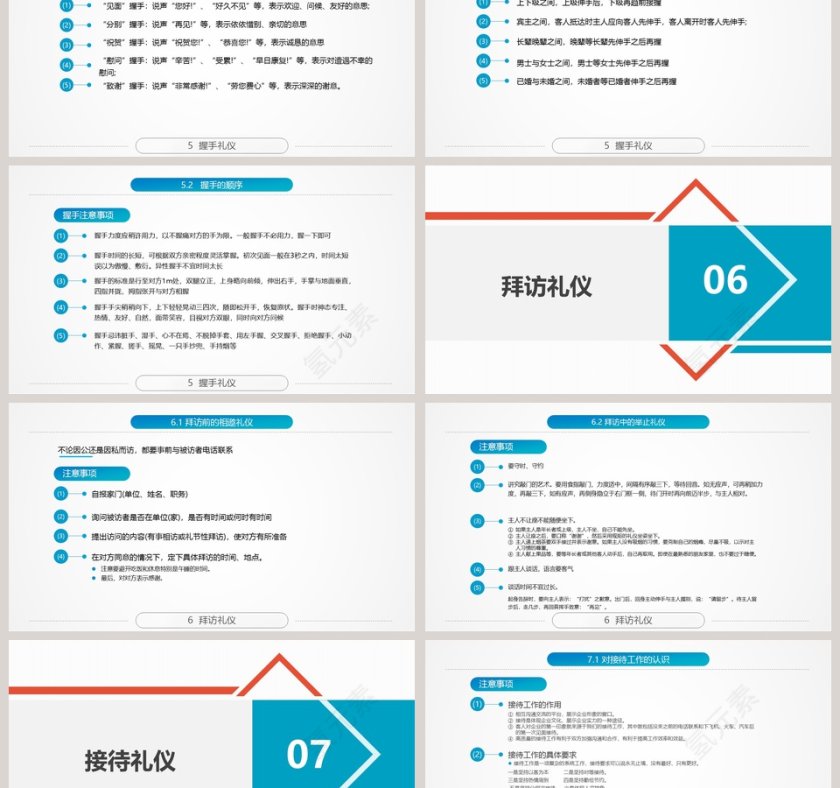 简约清新商务礼仪培训PPT模板第9张