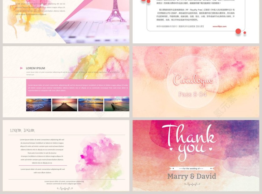 粉色浪漫主题工作总结通用PPT第3张