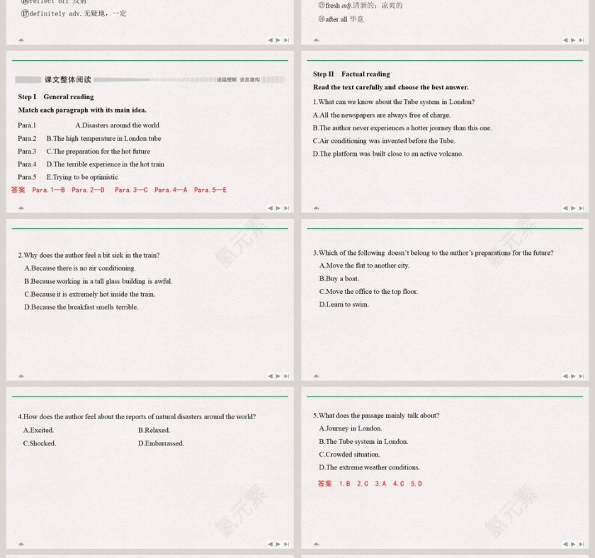 Unit 6-Disaster and Hope PPT模板下载 - 自然灾害与希望第4张