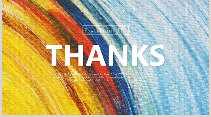 油画质感简约大气通用商务汇报PPT模板第5张