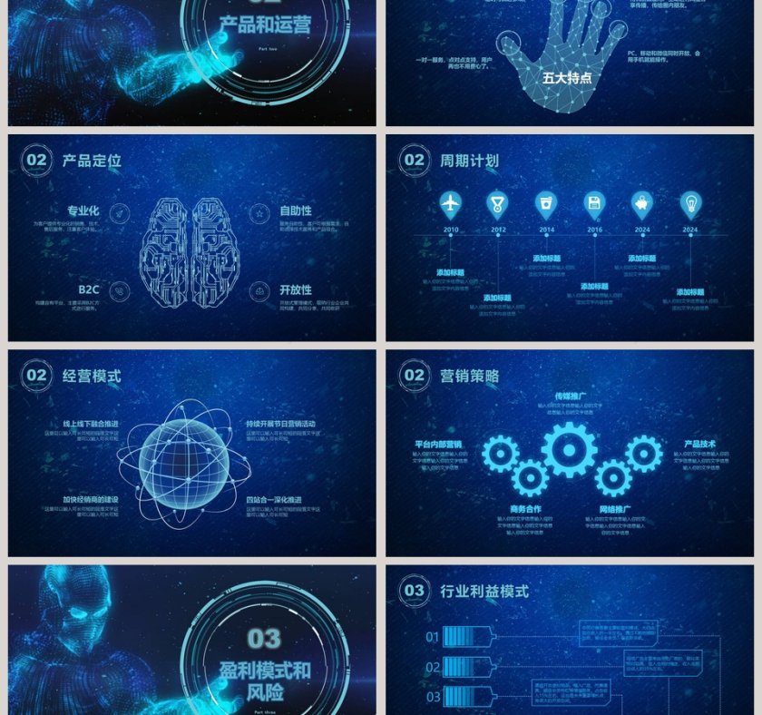 蓝色大气商业项目计划书PPT第3张