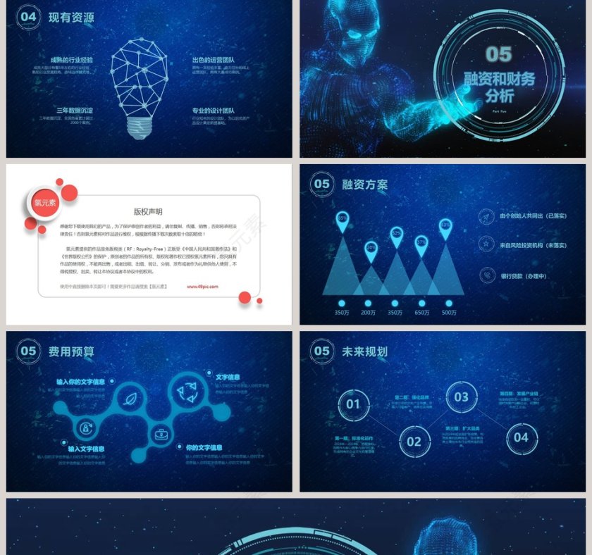 蓝色大气商业项目计划书PPT第5张