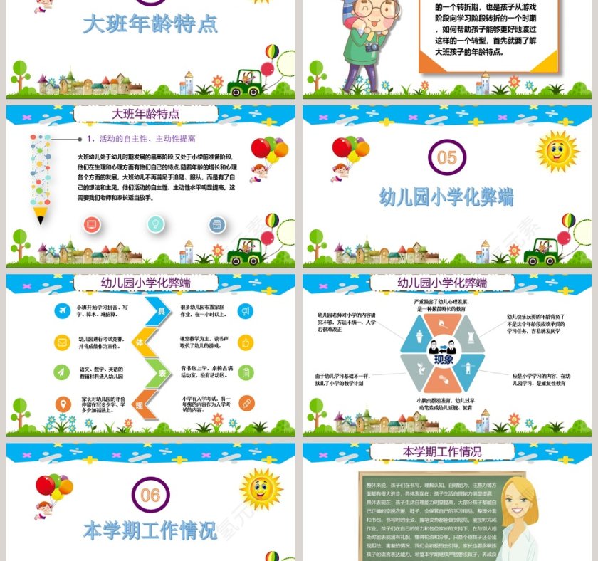 幼儿园大班家长会PPT模板第3张