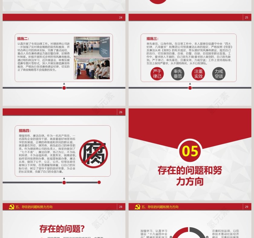 述职述廉报告党政工作汇报PPT第6张