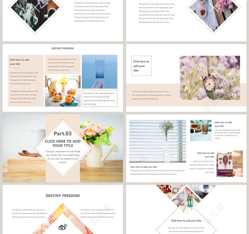 清新极简总结PPT模板第3张