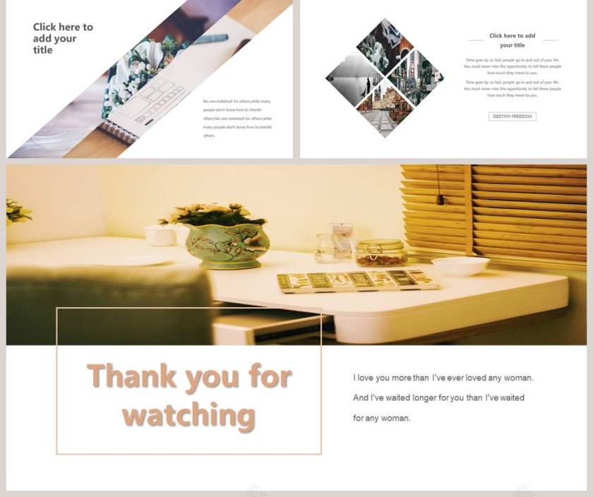 清新极简总结PPT模板第5张