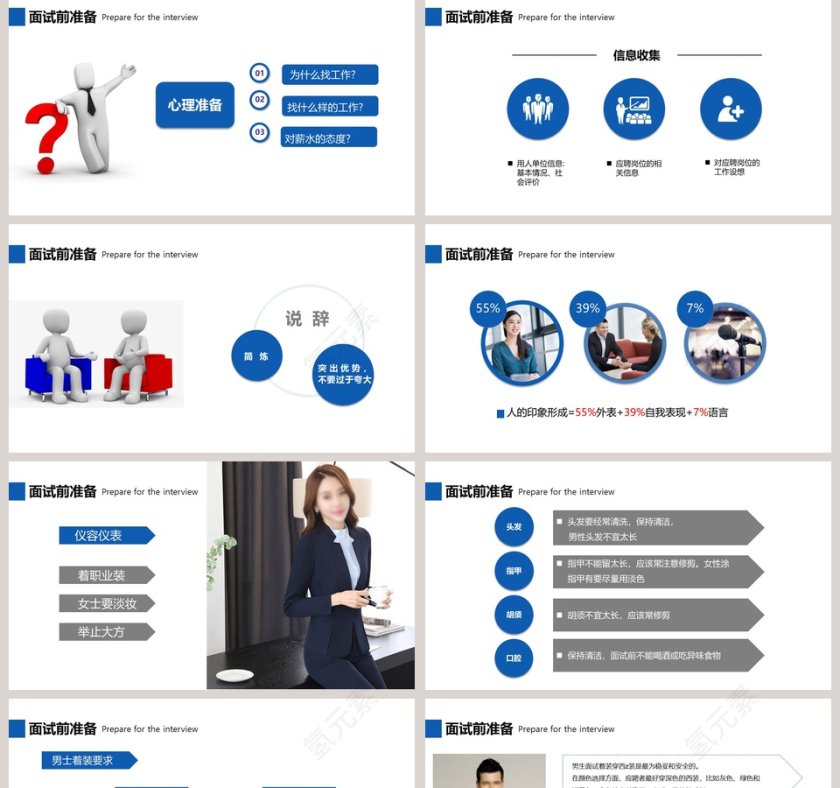 简约人物背景面试礼仪培训PPT模板第2张