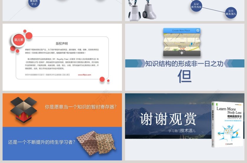 蓝色简约大气如何高效学习PPT第7张