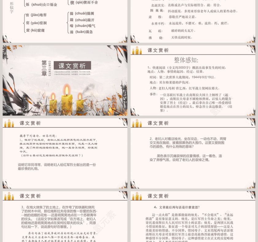 七年级语文课件《蜡烛》PPT第3张