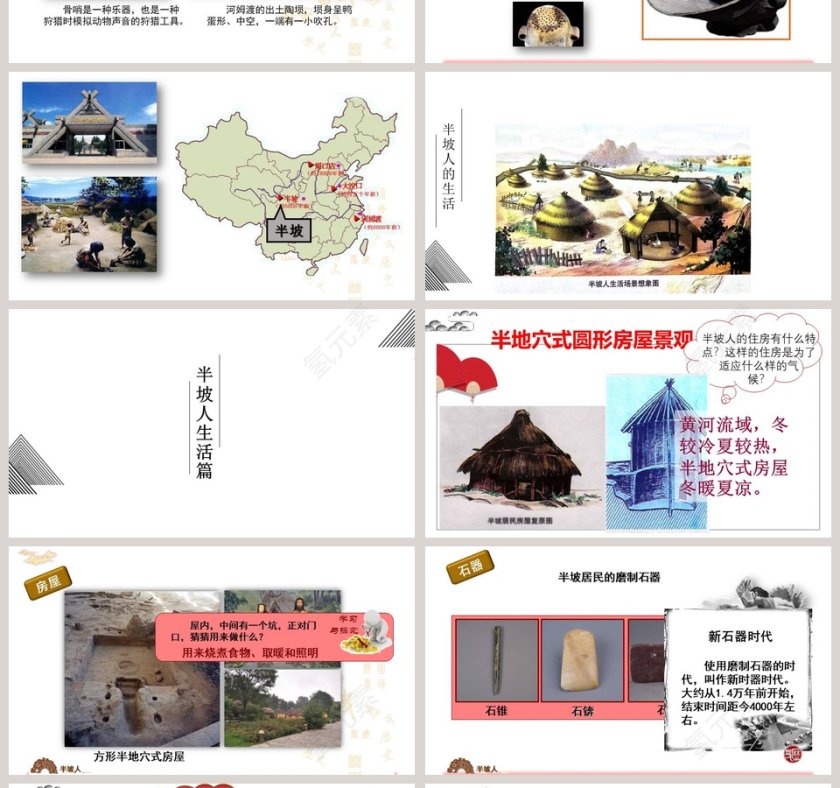 原始农耕生活第2代PPT模板第4张