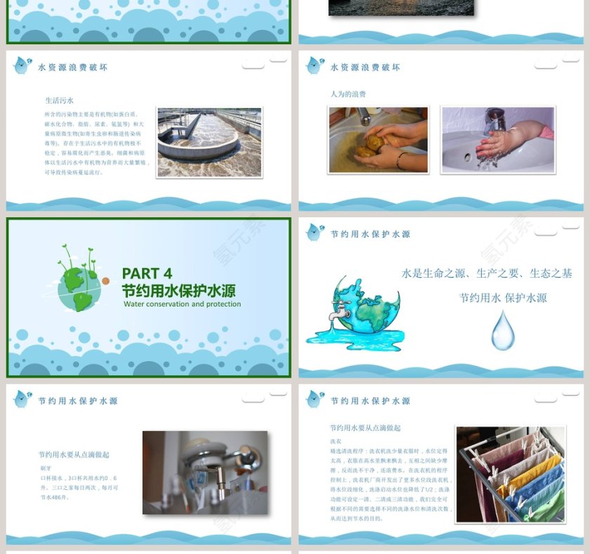 节约用水世界节水日PPT模板第4张