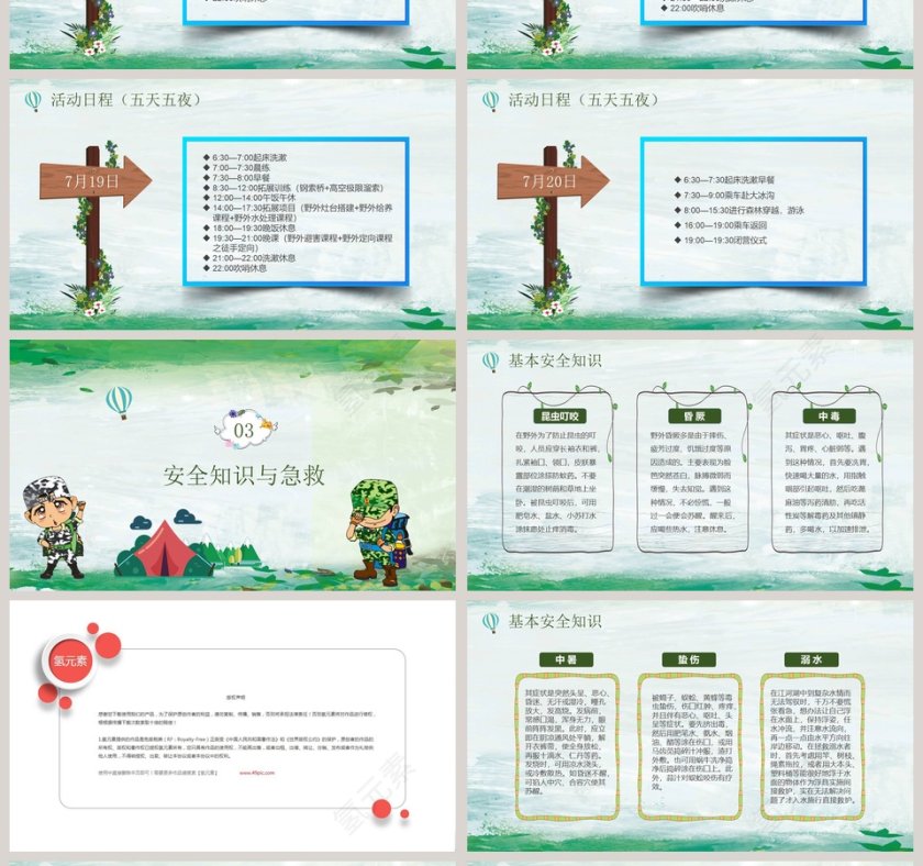 火热季节中军事夏令营PPT第4张