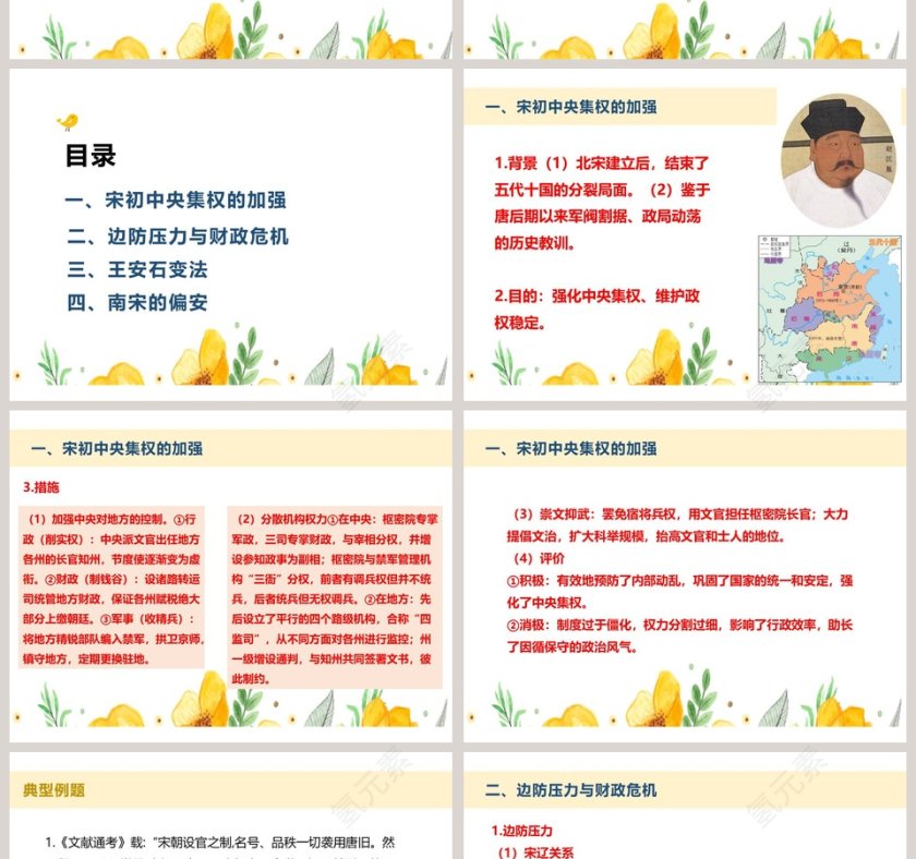 第9课 两宋的政治和军事 - 教育培训PPT模板第2张