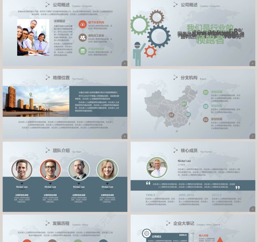 企业宣传商务通用PPT模板第2张