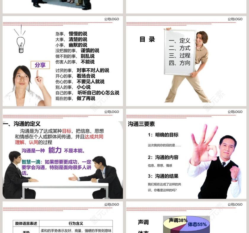 简约大气沟通技巧ppt课件第4张