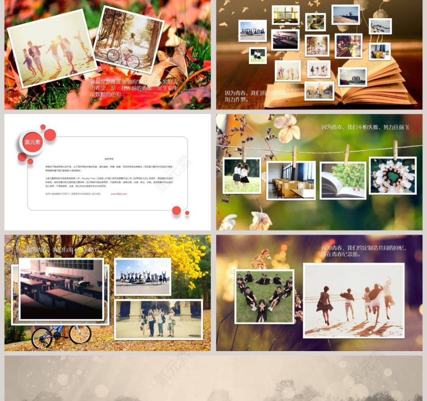 青春电子纪念册同学录PPT同学会PPT第2张