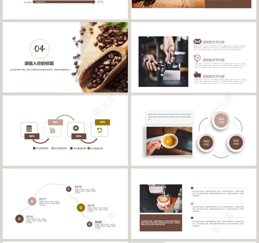时尚大气产品宣传面包咖啡甜点PPT第4张