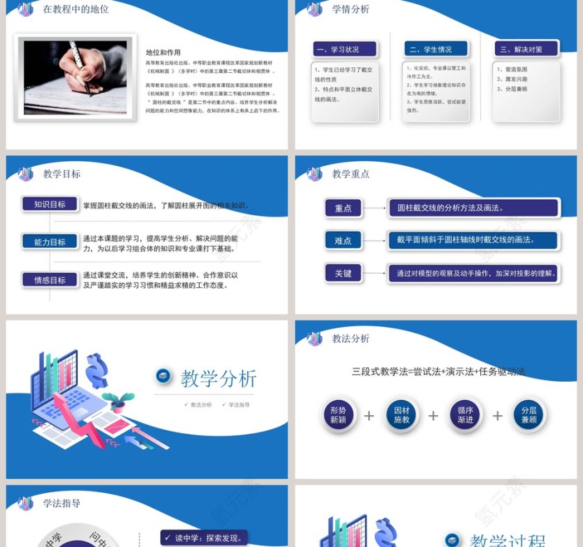 2.5D风格教学设计说课PPT第2张