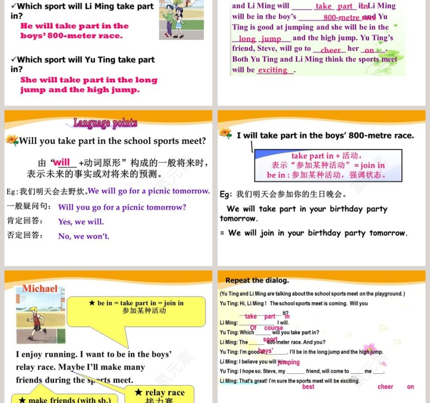 Unit 1  Topic 3-The school sports meet is coming教学ppt课件第3张