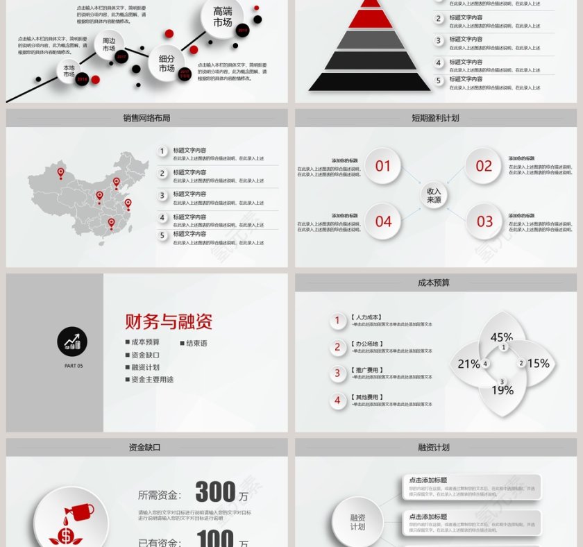 商务大气创业项目计划书商业计划书路演PPT模板第6张