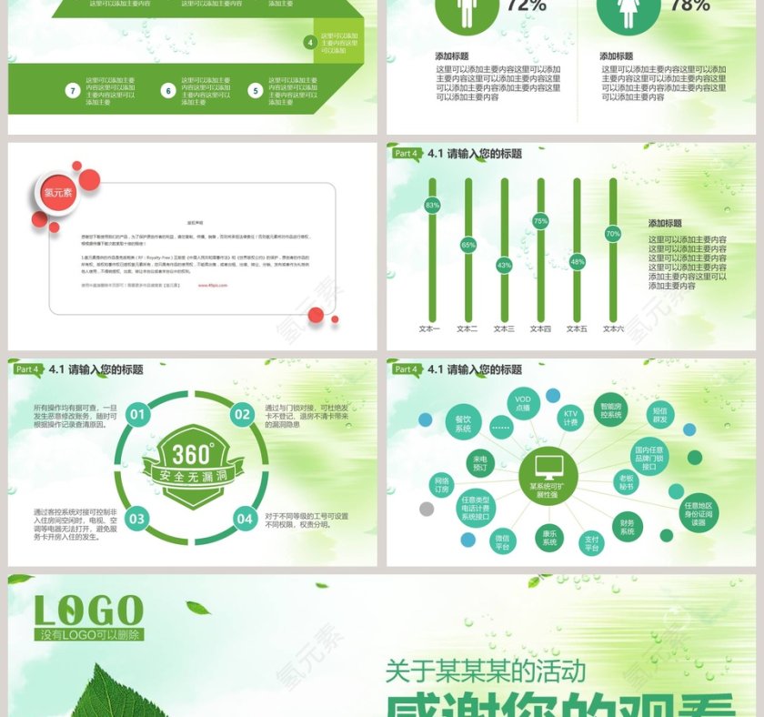 绿色环保PPT模板环保PPT模板第6张