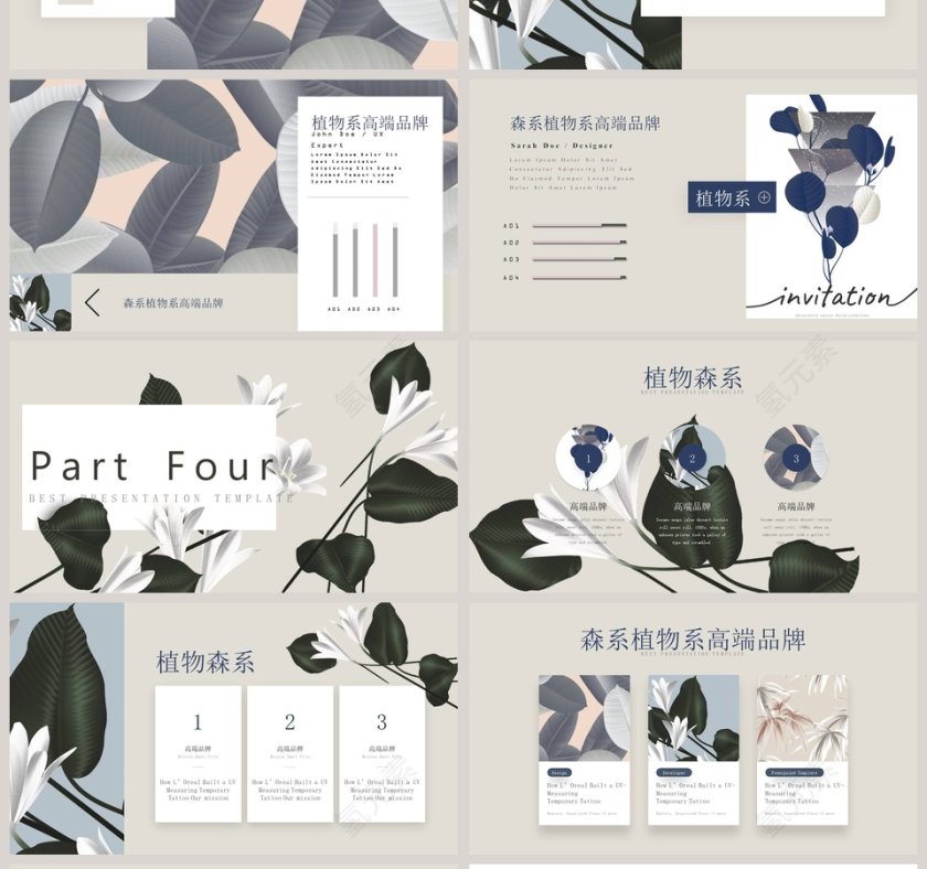 植物系高端品牌PPT第4张