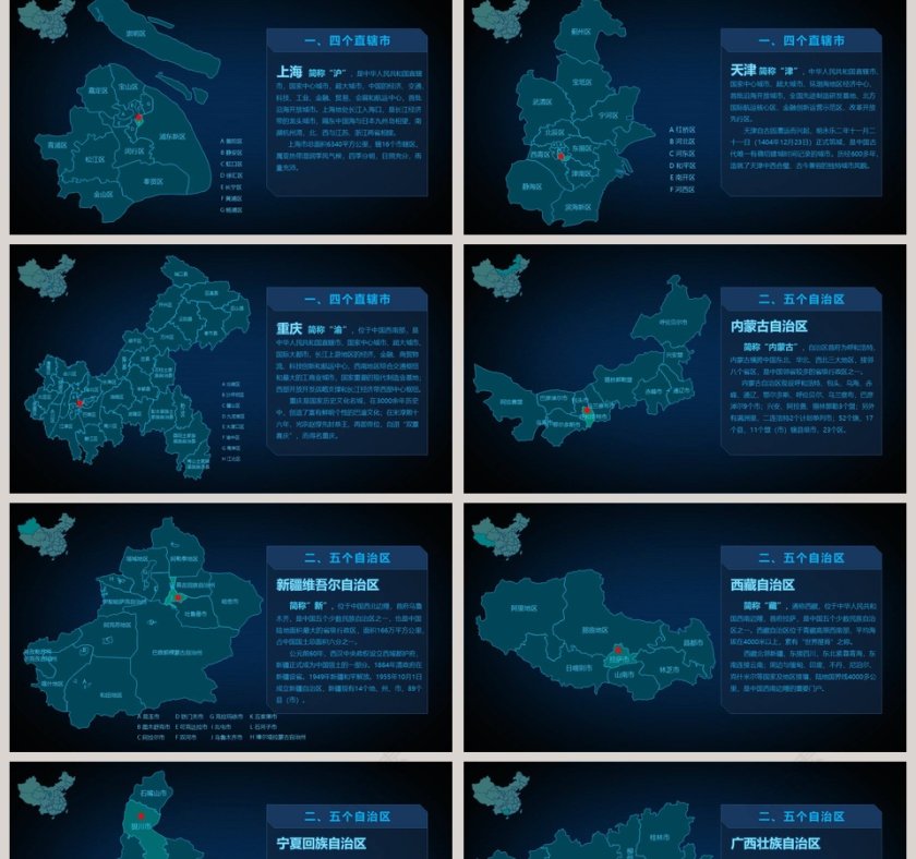 中国人民共和国中国地图PPT第2张